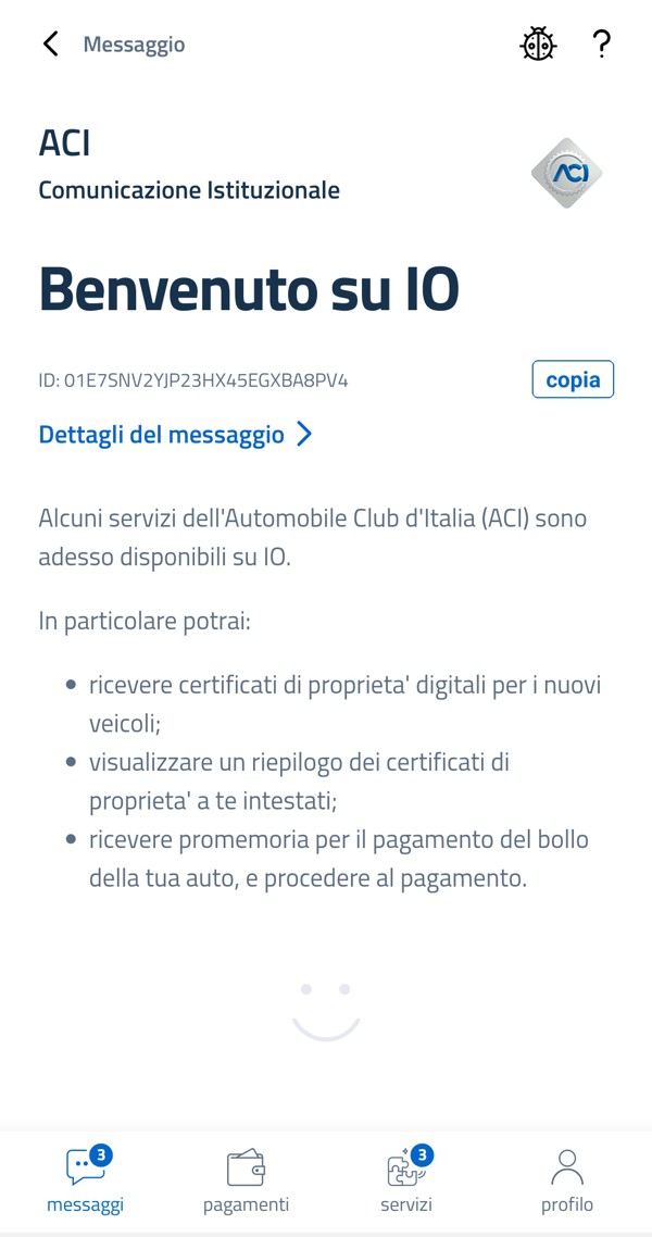 App IO: i servizi ACI